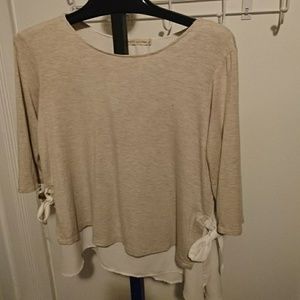 Pebble and stone double layer bow top